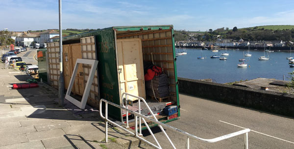 Unloading in Falmouth