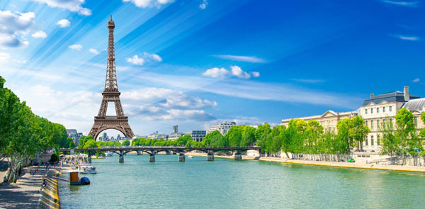 Eiffel Tower, Paris and the Seine River