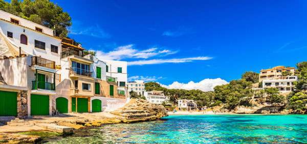 Mediterranean Sea Spain Seaside Cala Santanyi Majorca Balearic Islands