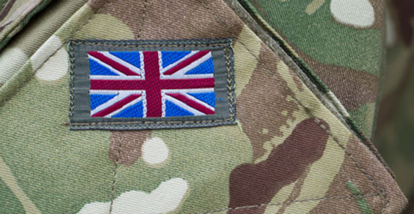 british flag on an army uniform